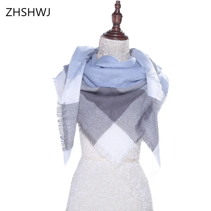 [ZHSHWJ] высококачественный зимний брендовый дизайнерский треугольный шарф Женская