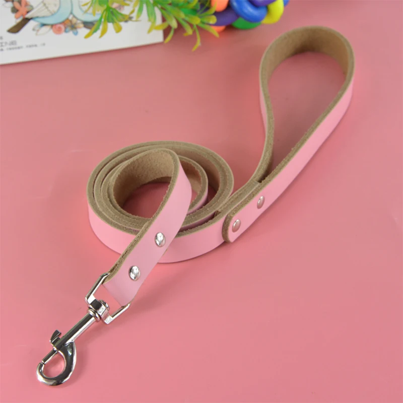 Поводок для собак из натуральной воловьей кожи с узором под крокодила 120 см|leash