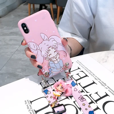 As shown in Сэм S10E милые 3D Сейлор Мун чехол для телефона для Samsung Galaxy S6 S7 край S8 S9plus S10plus note8/note9/4/5 с мультяшками для задней панели Чехол - Цвет: As shown in