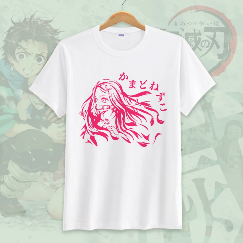Kimetsu no Yaiba, футболка для косплея, летняя футболка Kamado Tanjirou, Женская/мужская футболка Kamado Nezuko, костюм для косплея