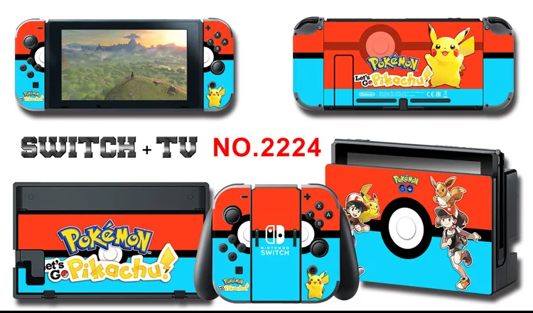 Для nintendo Switch Pain sticker консоль Dock Joy Con полное покрытие цветной бумажной кожи Закаленное стекло протектор экрана от 2000-2305