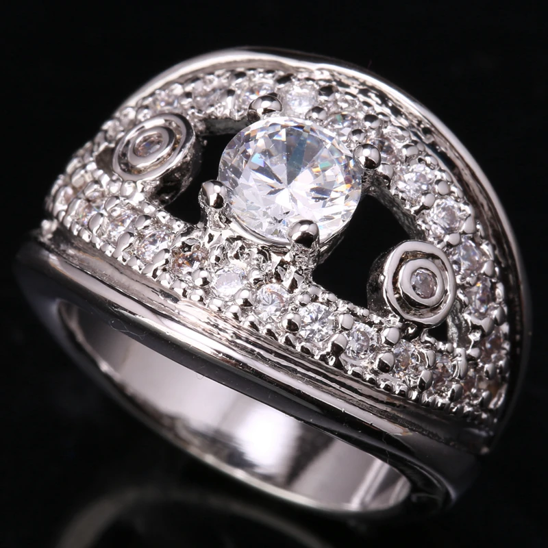 

Красивый глаз Форма Белый Цирконий 925 стерлингового серебра женские Модные Jewelry Кольца США # Размеры 6 7 8 9 S1557