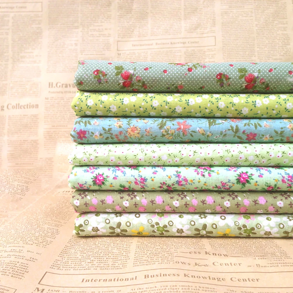 7 шт./компл. цветочный хлопок ткань ручной работы игрушка сумка Кукла Одежда DIY