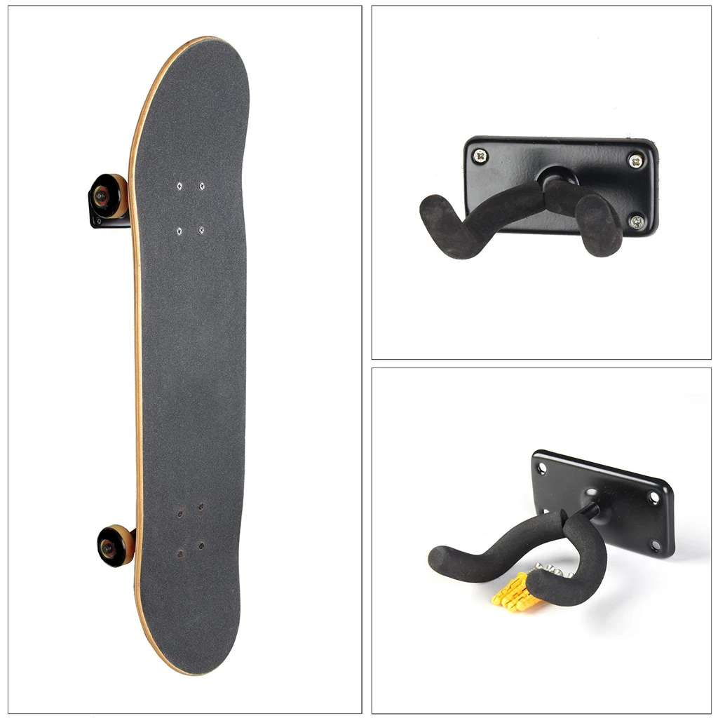 Skateboard Wall Mount Holder Rack Deck Home Display Hanger EVA Cover Accessories For Longboard Skateboard Storage