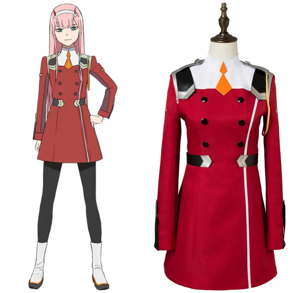 

Костюм для косплея аниме Дарлинг в Фране 02, костюм для косплея Zero Two, брендовый женский костюм, полный комплект, униформа
