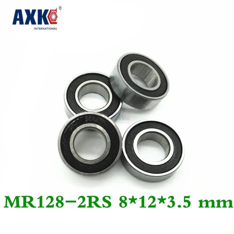 Axk 10 шт. высокое качество Abec 5 Z2v2 Mr128 2rs 8*12*3 мм Миниатюрные шарикоподшипники Mr128rs