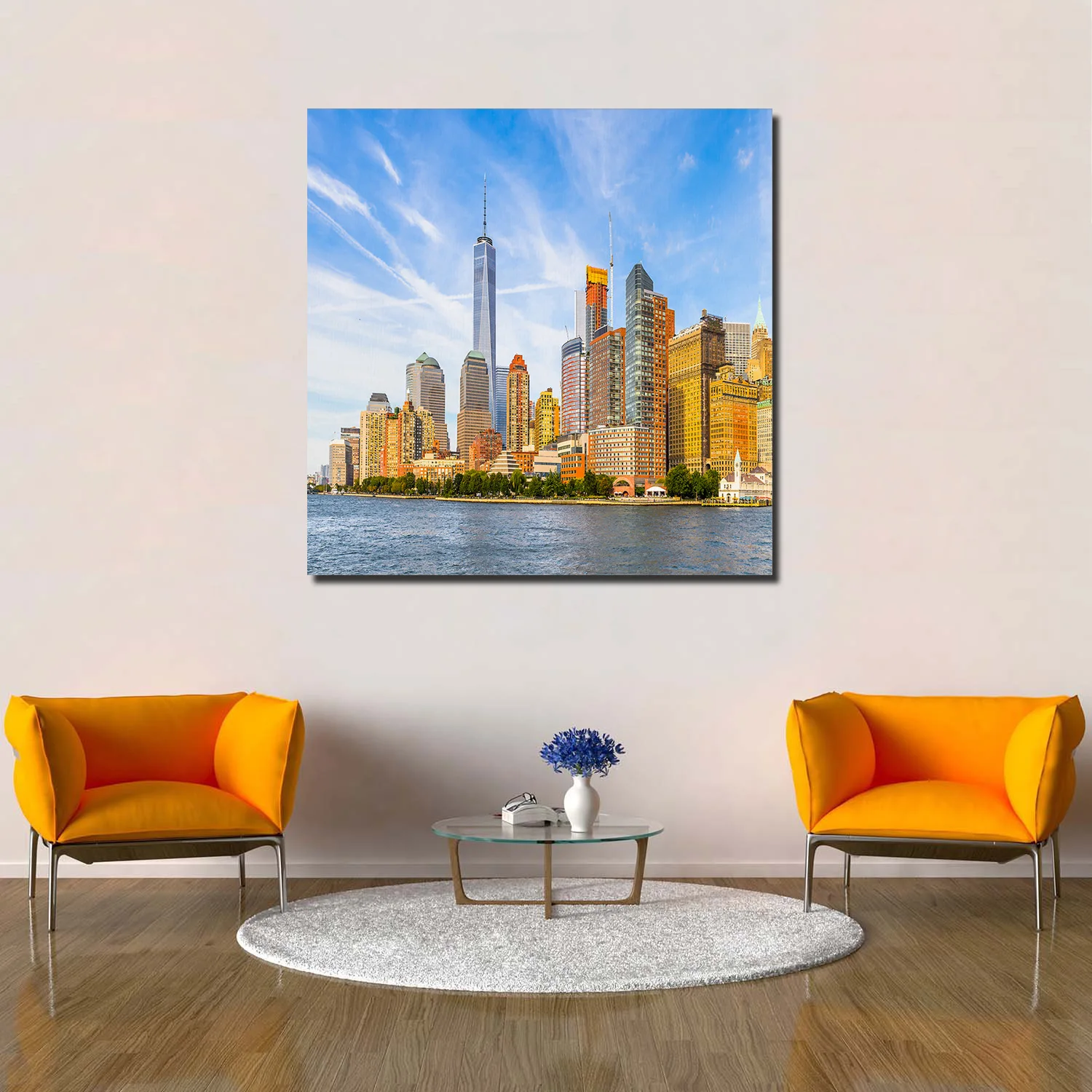 ArtStore Sky And City Oil Painting Set Gallery Wrap Unstretched Hd Prints Children Wall Art Bedroom Artwork Quotes Hotel | Дом и сад