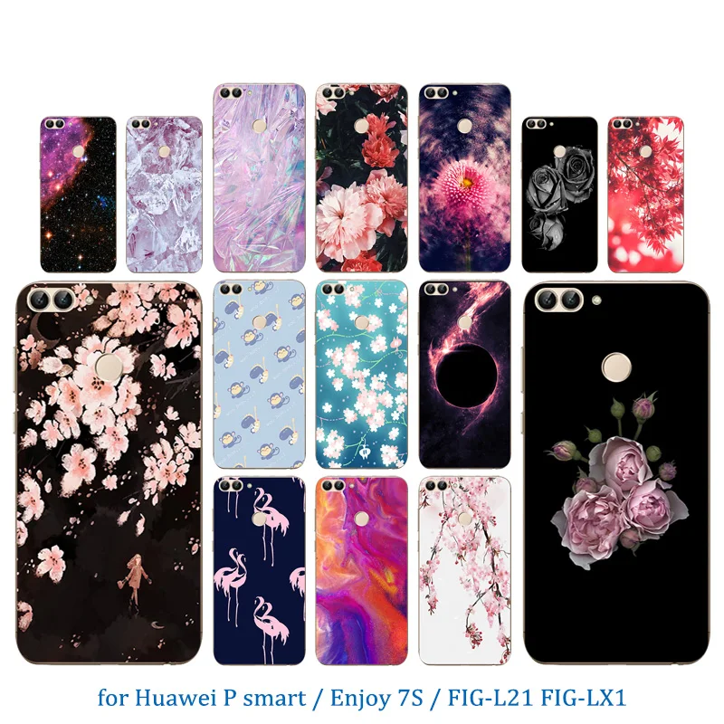 5 65 дюйма для Huawei P чехлы смартфонов мягкие Enjoy 7S Силиконовые Для FIG-L21 FIG-LX1 LX2 LX3