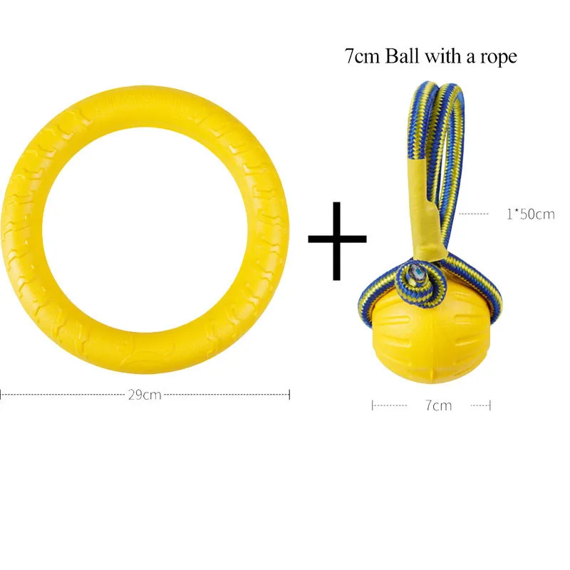 29 rings 7cm 1 шт. EVA игрушки для собак товары для домашних животных жевательная игрушка интерактивный Съемник укус Игрушки для маленьких больших собак аксессуары для обучения продукты Apr30 - Цвет: 29 rings 7cm