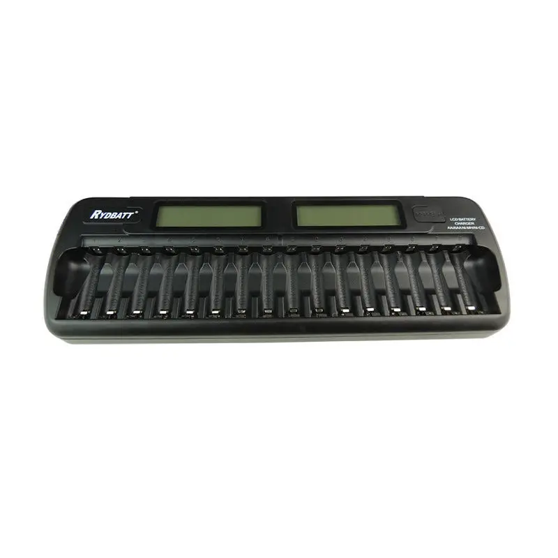 RYDBATT LCD экран inteligente 16 Bay/слот Смарт зарядное устройство для AA AAA NiCd NiHM аккумуляторы