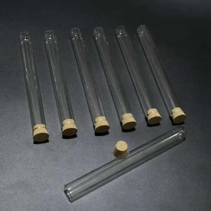 24 шт./лот 15x150 мм круглая Нижняя стеклянная пробирка с пробкой для тестирования|glass