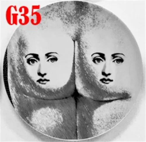 35 Италия Милан креативная узор rosenthal Piero fornasetti пластины керамика стене висит украшение фоновая панель для искусства номерной знак - Цвет: 35