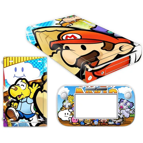 YS-WIIU-0035 Супер Марио кожи наклейка для nintendo wii u консоль крышка с пультами контроллер скины для геймпад для nintendo wii u стикер - Цвет: YS-WIIU-0035