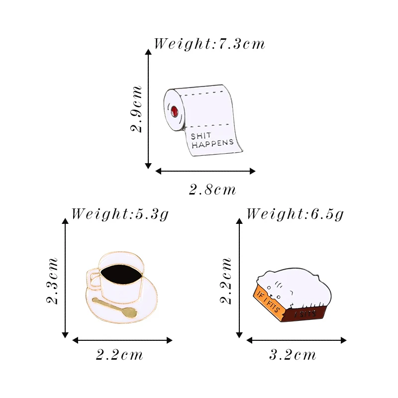 Shshd эмалированная брошь в рулоне для ленивых кошек модная кофейных чашек женские
