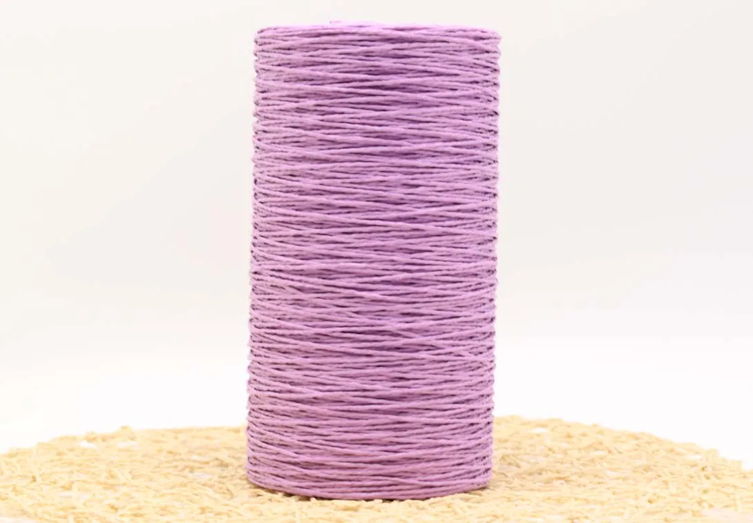 purple 500 г/лот соломенная пряжа из рафии, ручная вязка, летняя шляпа, сумки, пряжа для рукоделия - Цвет: purple