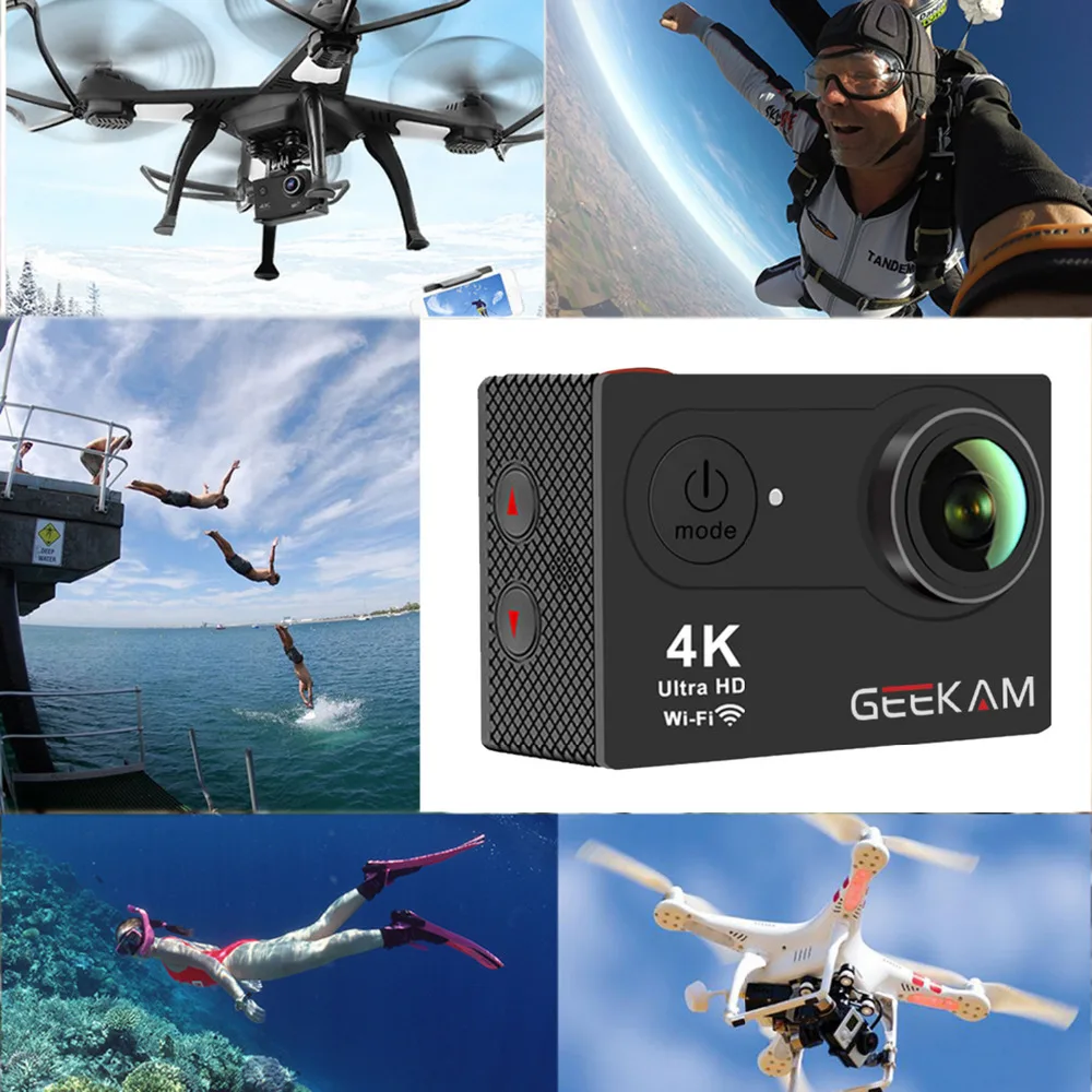 Лучшие предложения GEEKAM 4 K пересекающийся цифровой спортивный фотоаппарат Explosion