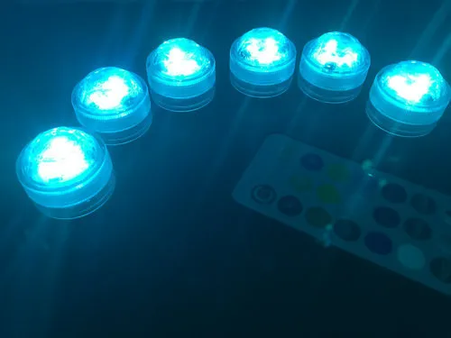 12 шт./лот с дистанционным управлением smd чайный светильник погружной Floralyte tealight