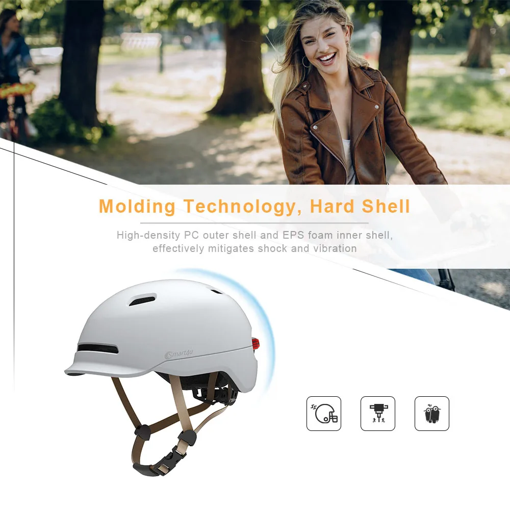 Smart4u водонепроницаемый велосипедный шлем, умные велосипедные шлемы для мужчин и женщин, задний светильник для горной дороги, велосипедный шлем с подсветкой