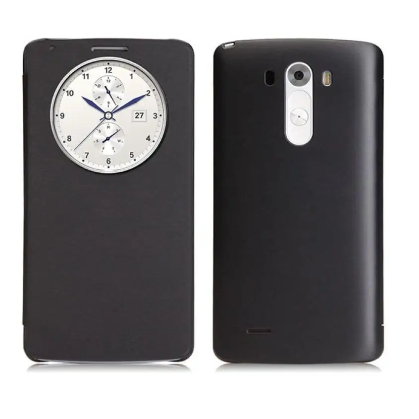 Fetile Горячая тонкий Быстрый круглое окно кожаный флип чехол для LG G3 D850 D855 VS985 хороший