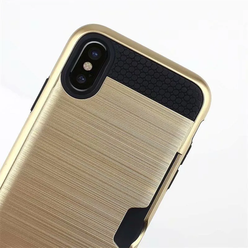 Противоударный Гибридный защитный чехол для iPhone 7, 6, 6 S, 8, 5, 5S, Plus, SE, кредитный держатель для карт, слот для iPhone X, XS, MAX, XR, 8, чехол для телефона