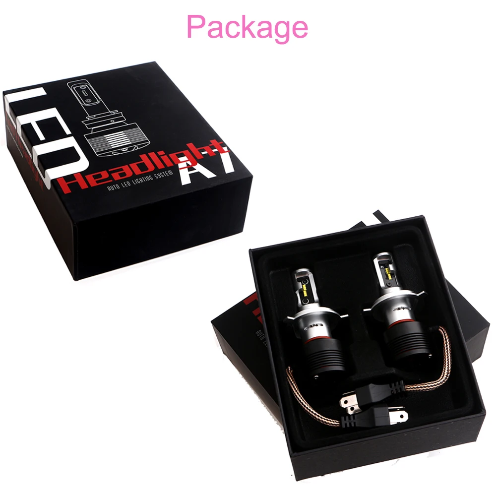 YM E-Яркий 1 комплект светодиодный фары автомобиля H1 H3 H7 H8/H11 9005 9006 H4 30 Вт A7 12V 24V авто фары 4800Lm 6500K фары дальнего света
