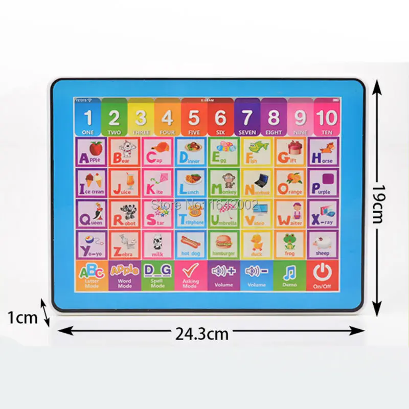Английский ABC компьютерные развивающие игрушки для детей, Ypad обучающая машина детский планшет подарок с 10 цифрами и 26 алфавитом