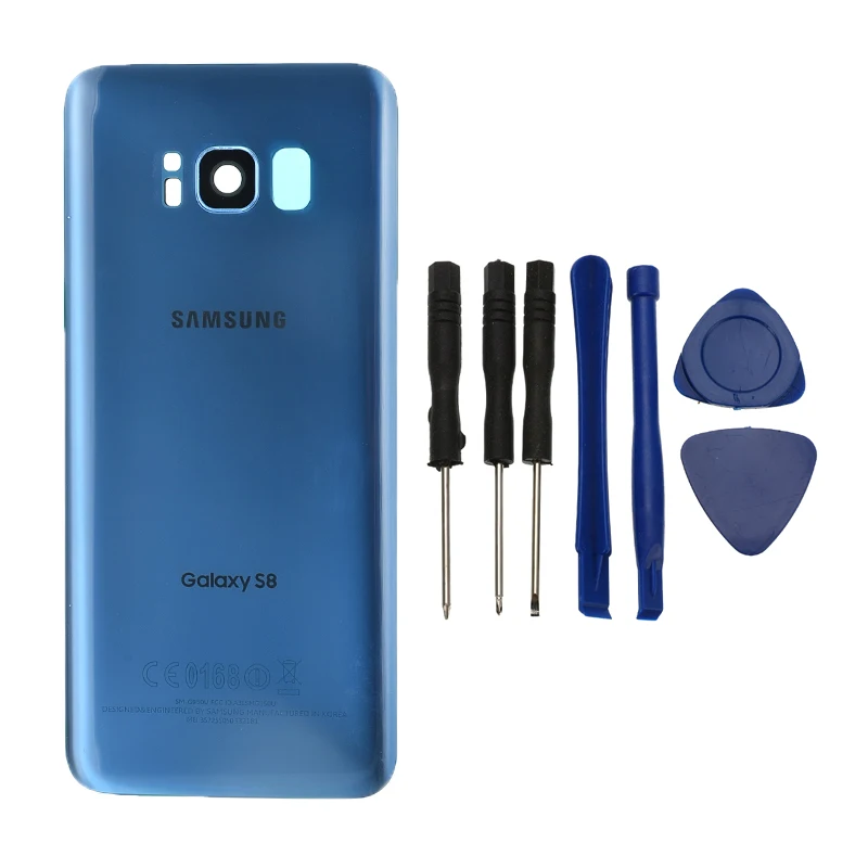 Для samsung S8/S8+ SM-G950, передняя линза для экрана, Задняя стеклянная крышка, запасная крышка для батареи, ремонтные комплекты, аксессуары для сотового телефона