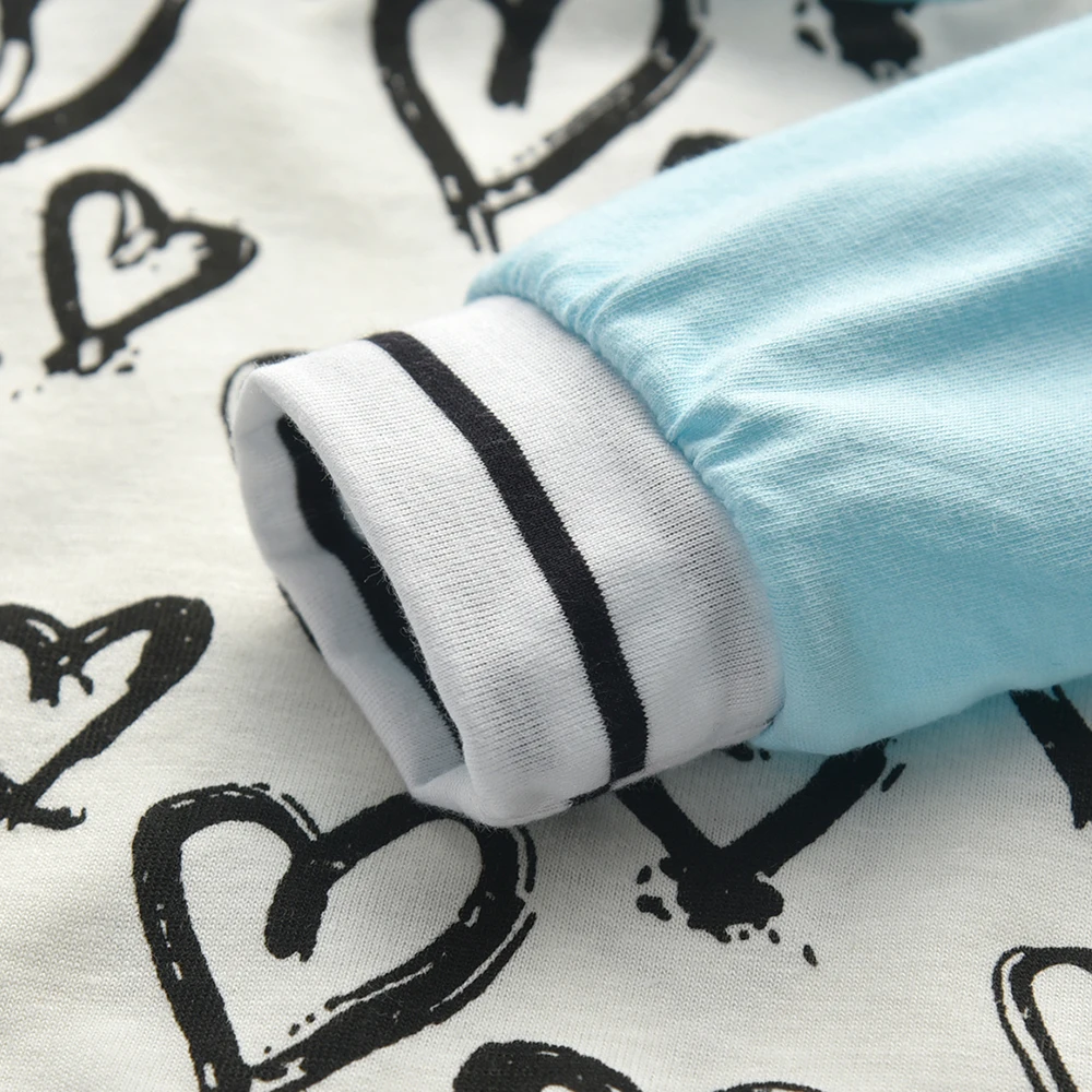 Tem Doger Baby Clothing Sets Infant Toddler Girls Clothes Suits Heart-shaped Hoodie Top+Pants 2PCS Outfits for Bebes Boys Wear | Детская