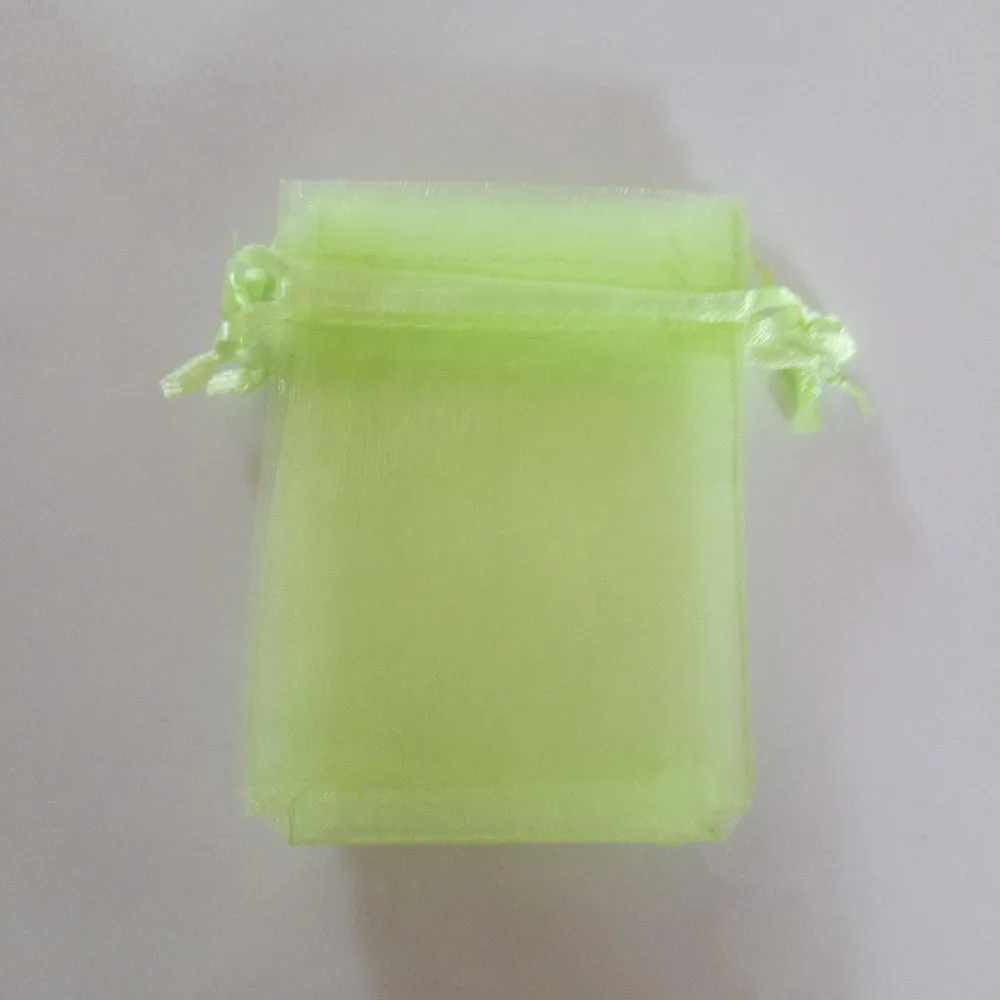 light green 30x40 см, Сумка из органзы, 50 шт., упаковка для ювелирных изделий, подарочные сумки для свадебных украшений, сумка на шнурке для женщин, сумка для хранения для путешествий - Цвет: light green