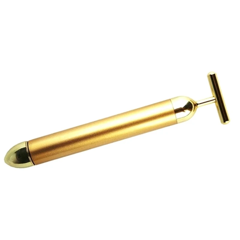 Для похудения Уход за кожей лица 24 К вибрации золота Красота роликовый массажер