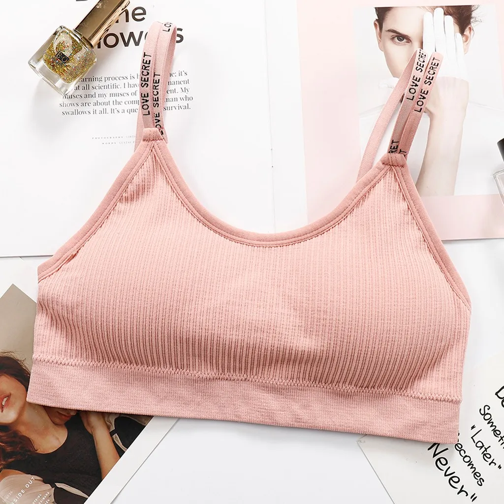 Pink JAYCOSIN женское сексуальное однотонное кружевное бесшовное дышащее нижнее белье с эффектом пуш-ап, Женский однотонный Повседневный Топ без косточек 20190225 - Цвет: Pink