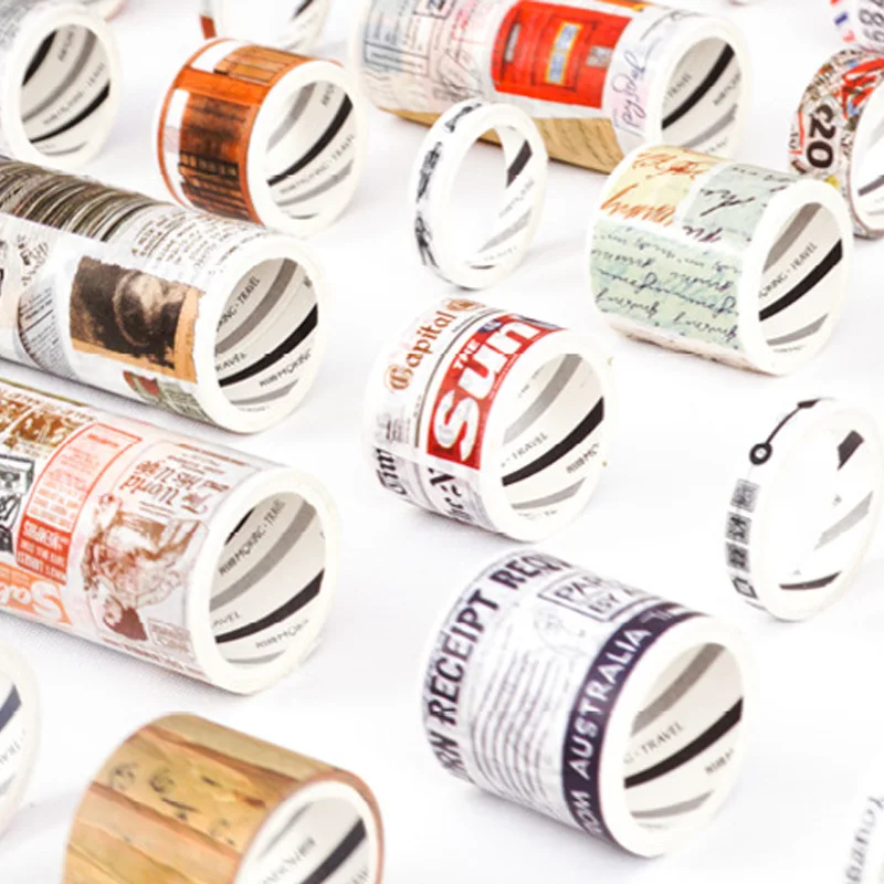 Винтажные книги новости Бумага васи лента DIY Декор планировщики Скрапбукинг стикер изготовление бумаги украшения клейкая лента школьные принадлежности