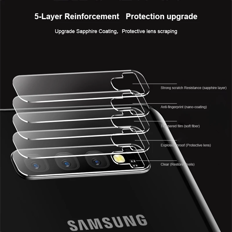 BXE 2 шт полное покрытие Камеры Len закаленное стекло для Samsung Galaxy S10 S9 S8 Plus S10e Note 8 9