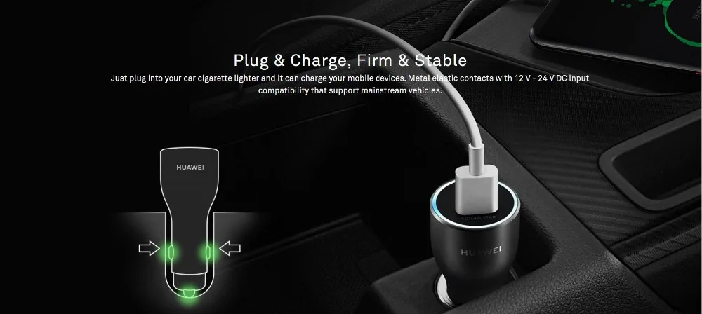 Оригинальное автомобильное зарядное устройство huawei Supercharge CP37, 10 в, 4 а, 40 Вт, Макс., с кабелем передачи данных 5А type C для mate 20 pro RS Honor 10 Magic 2 P20