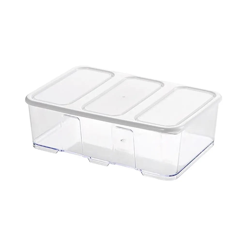 white 1600ml 1600/1000/700 мл морозильная камера хранения коробка стекируемые Пластик Еда контейнеры для хранения с крышкой Кухня шкаф для канцелярских принадлежностей - Цвет: white 1600ml