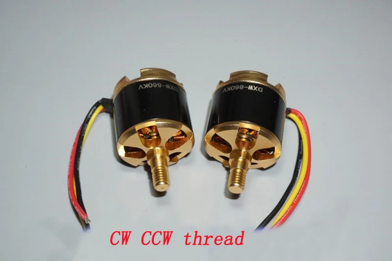 2216 бесщеточный двигатель 12N14P KV860 Moteur CW CCW Thread w/ Fix Paddle Nut fr RC wing Мультикоптер F450 550 S500