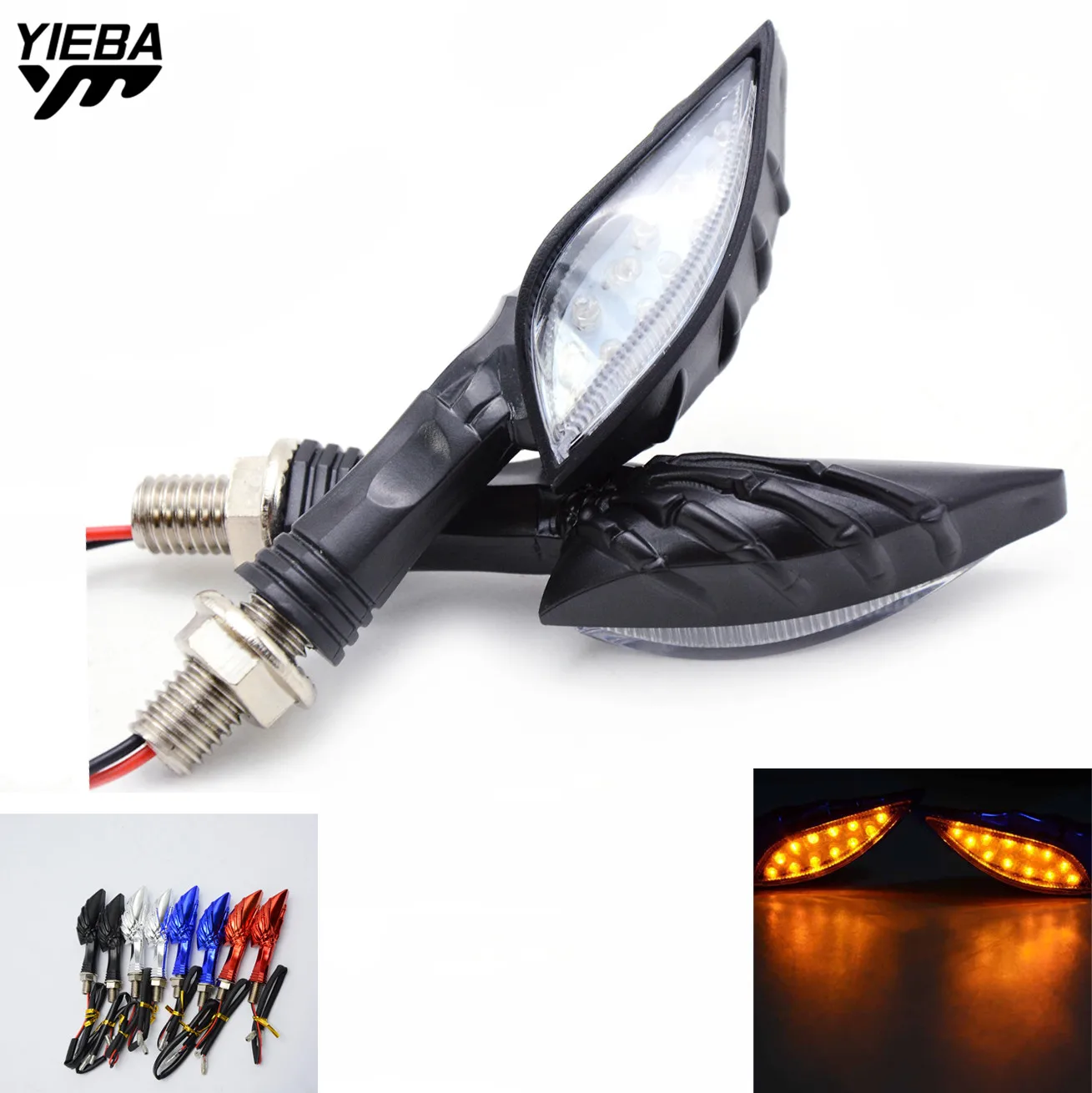 Мотоцикл 12В LED поворотники свет супер яркий водонепроницаемый Рулевой для Kawasaki