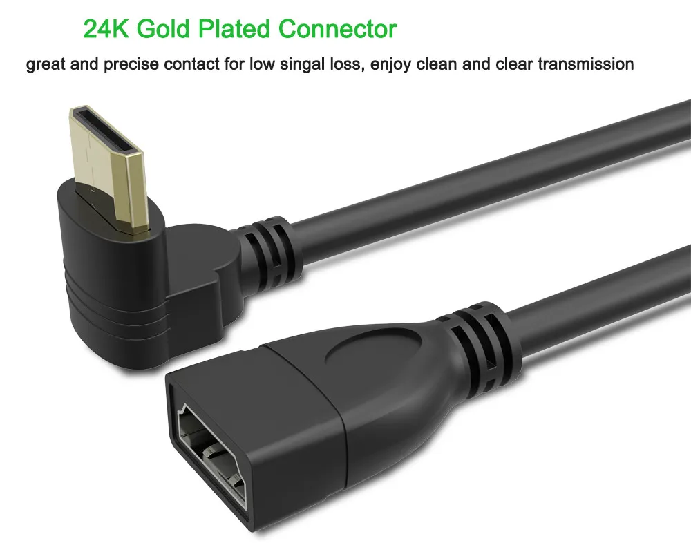 Robotsky Mini HDMI Тип C штекер HDMI Тип Женский кабель адаптер угол 90 градусов HDMI удлинитель конвертер для планшетных ПК камера