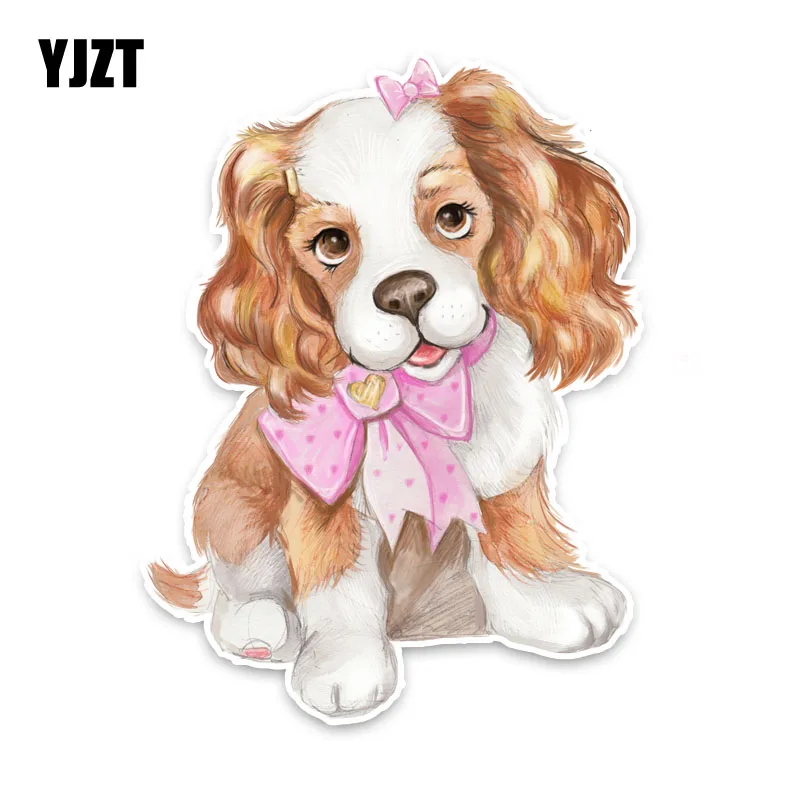 

YJZT 12.7CM*17CM Fashion Animal Dog Nice Quality Car Sticker Decal PVC 5-1626
