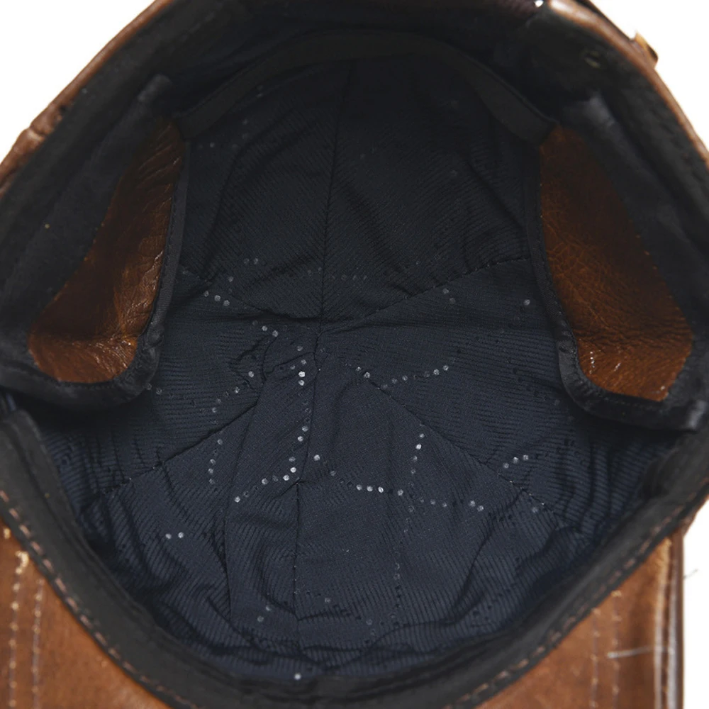 Бейсболка мужская из натуральной воловьей кожи уличная Кепка с ушками Осень-зима