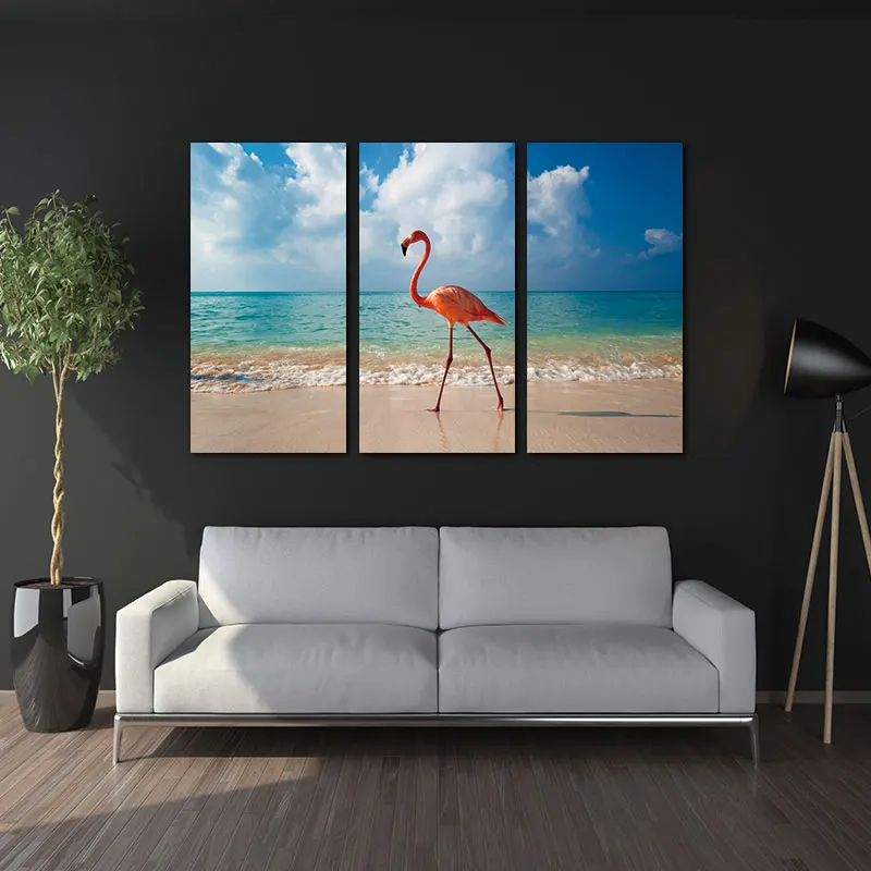 Настенная картина с 3 панелями в скандинавском стиле рисунок на холсте