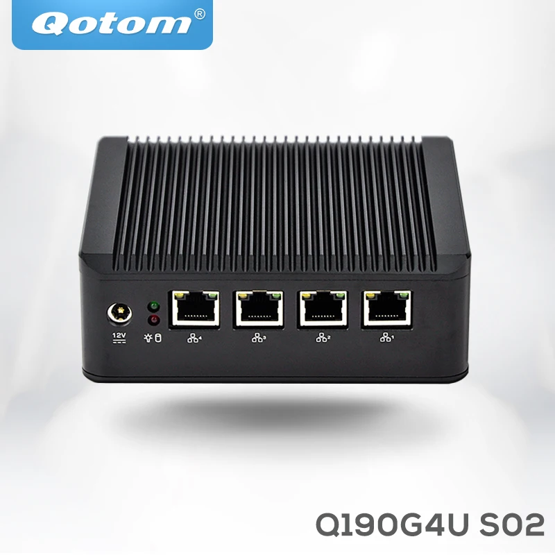 QOTOM брандмауэр Сетевое оборудование компьютеры q190g4u J1900 4 ядра Gigabit Ethernet Open VPN pfsense