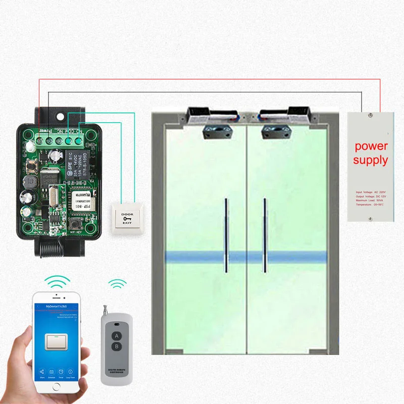 1CH DC 7-36 в 10A Wifi переключатель домашняя Автоматизация релейный модуль 433 мгц