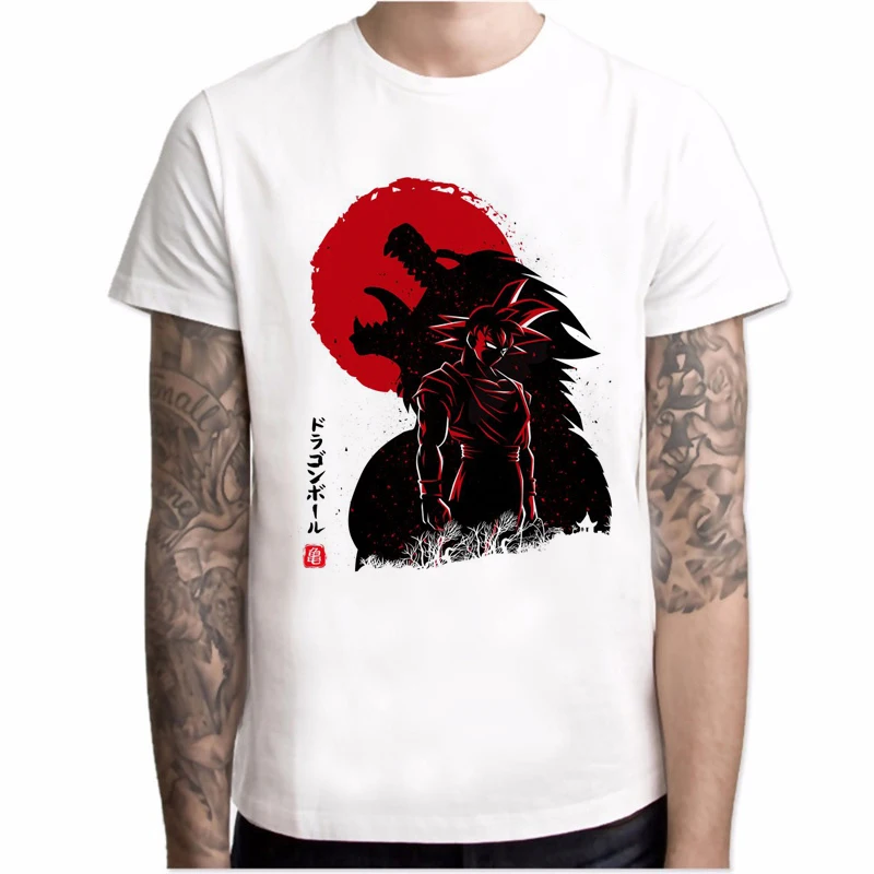 Новая футболка Dragon Ball Z Goku мужские летние топы с круглым вырезом и коротким