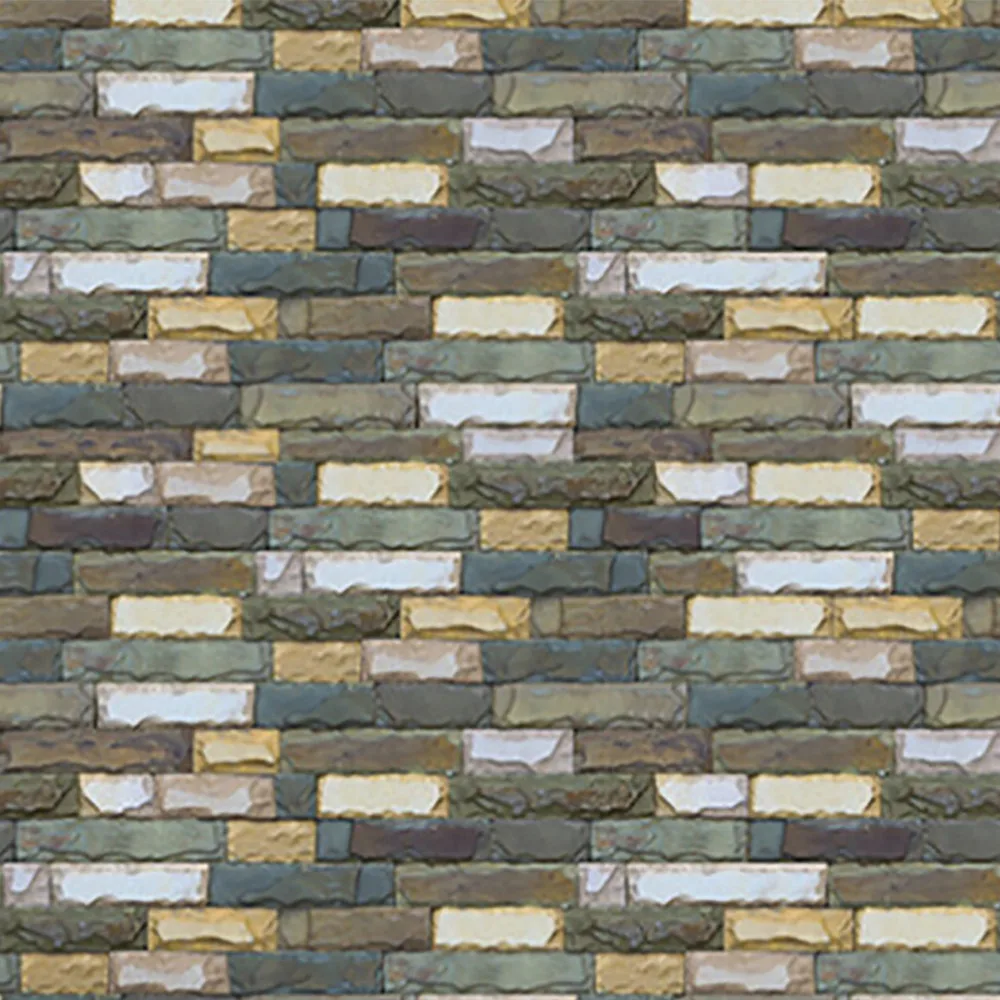 PVC 3D Wall Sticker WallPaper Brick Stone Rustic Effect Self-adhesive Home Decor Poster D1 | Дом и сад