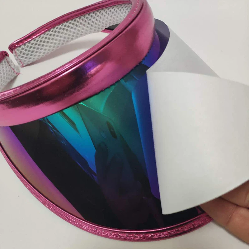 Новинка, летняя женская и мужская Солнцезащитная шляпа, карамельный цвет, прозрачный пустой верх, пластик, ПВХ, ja, Солнцезащитная шляпа, козырек, шапки для велосипеда, Солнцезащитная шляпа