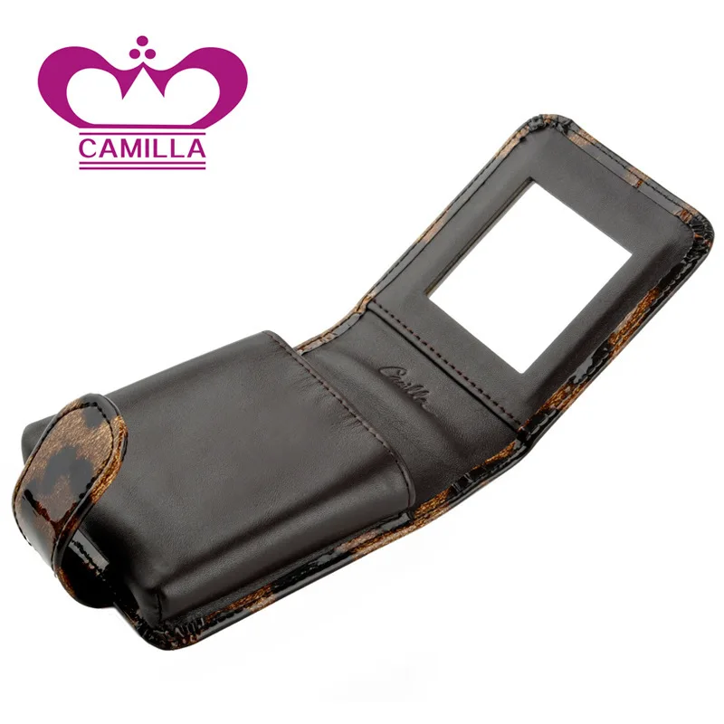 Женская настоящая кожаная мини-косметичка для помады.