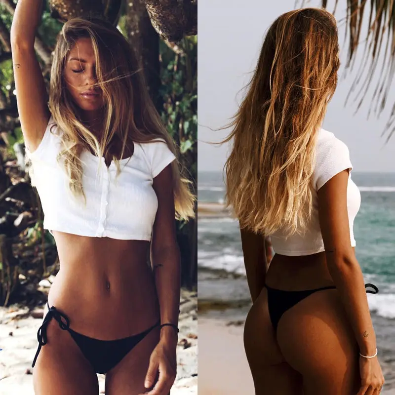 Новый Лето 2017 г. женские короткий рукав вязаный открытым пупком Шорты рубашка