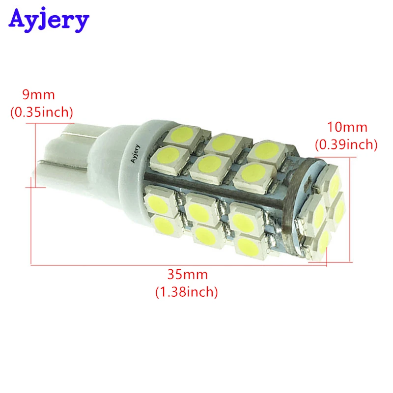AYJERY 24 В 10 шт. T10 Led 1210 28 SMD 194 168 W5W светодиодный светильник пы габарисветильник огни