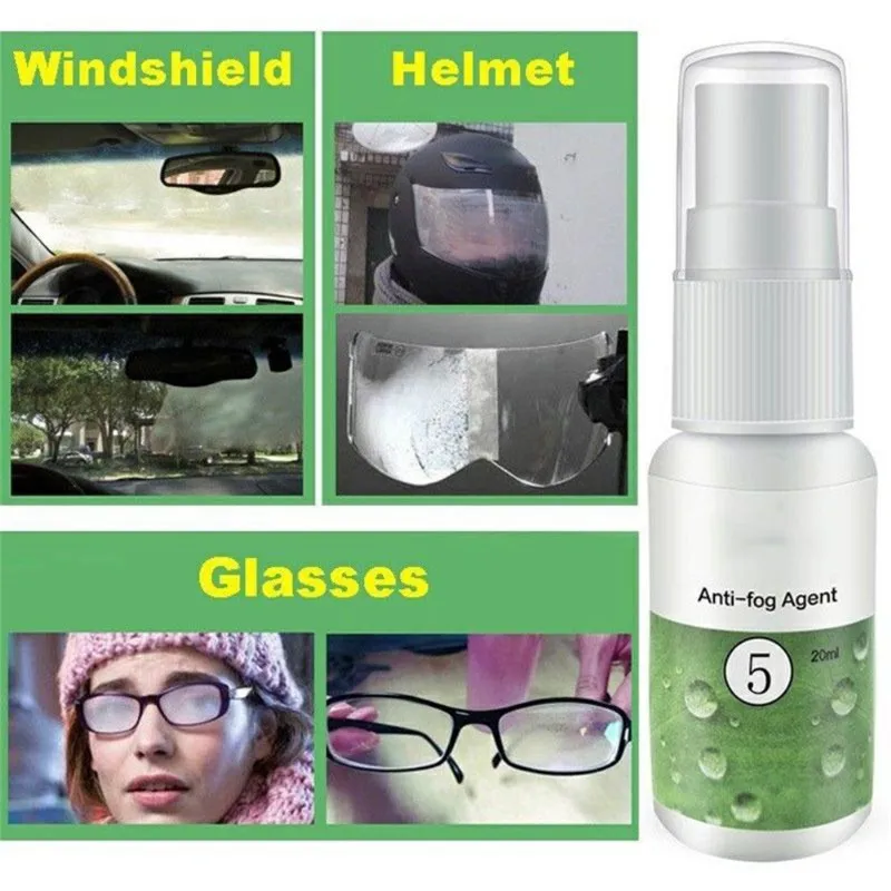 

1PC 20ml Anti-fog Agent Waterproof Rainproof Anit-fog spray Car Window Glass Bathroom Cleaner Car Cleaning Car Accessories TSLM1